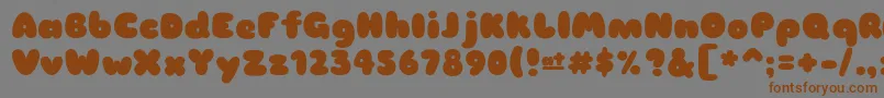 Sniglet Font – Brown Fonts on Gray Background