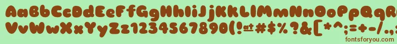 Sniglet Font – Brown Fonts on Green Background