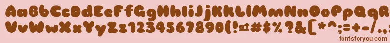 Sniglet Font – Brown Fonts on Pink Background