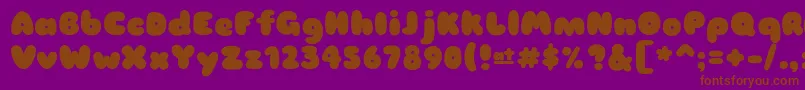 Sniglet Font – Brown Fonts on Purple Background