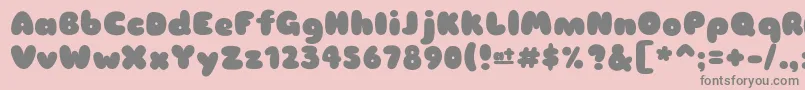 Sniglet Font – Gray Fonts on Pink Background