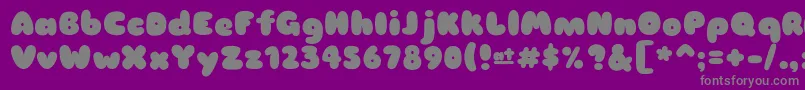 Sniglet Font – Gray Fonts on Purple Background
