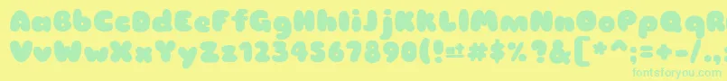 Sniglet Font – Green Fonts on Yellow Background