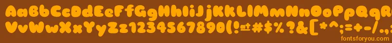 Sniglet Font – Orange Fonts on Brown Background