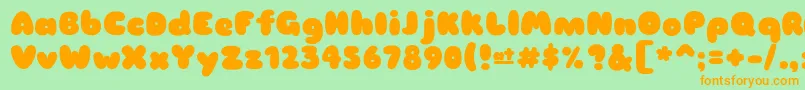 Sniglet Font – Orange Fonts on Green Background