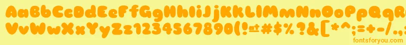 Sniglet Font – Orange Fonts on Yellow Background