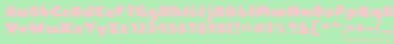 Sniglet Font – Pink Fonts on Green Background