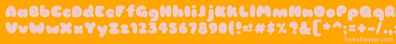 Sniglet Font – Pink Fonts on Orange Background