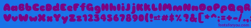 Sniglet Font – Purple Fonts on Blue Background
