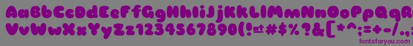 Sniglet-fontti – violetit fontit harmaalla taustalla