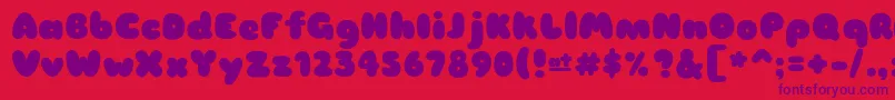 Sniglet Font – Purple Fonts on Red Background