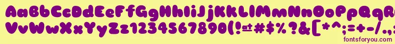 Sniglet Font – Purple Fonts on Yellow Background
