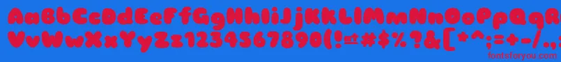 Sniglet Font – Red Fonts on Blue Background