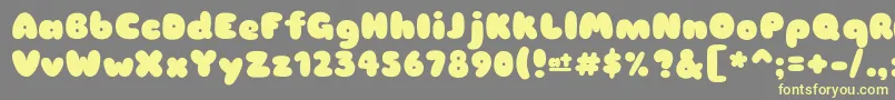 Sniglet Font – Yellow Fonts on Gray Background