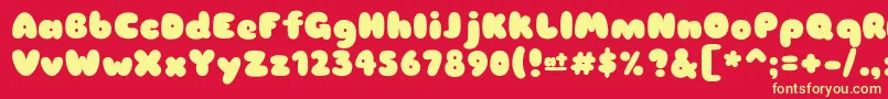 Sniglet Font – Yellow Fonts on Red Background