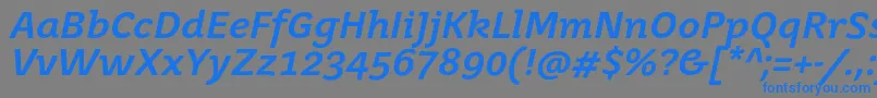 JuvenismediumItalic Font – Blue Fonts on Gray Background