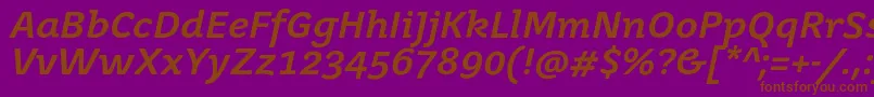 JuvenismediumItalic Font – Brown Fonts on Purple Background