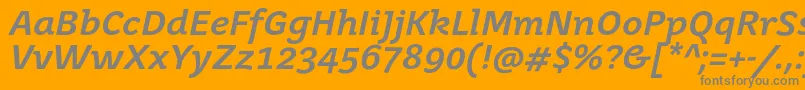 JuvenismediumItalic Font – Gray Fonts on Orange Background