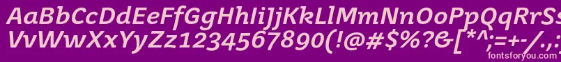 JuvenismediumItalic Font – Pink Fonts on Purple Background