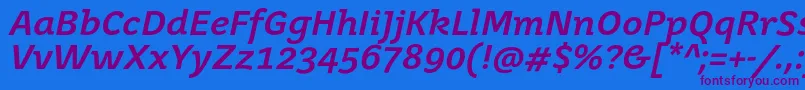 Шрифт JuvenismediumItalic – фиолетовые шрифты на синем фоне