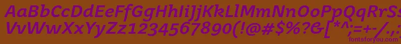 JuvenismediumItalic Font – Purple Fonts on Brown Background