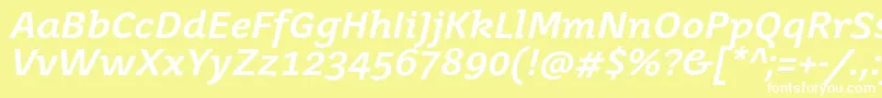 JuvenismediumItalic Font – White Fonts on Yellow Background