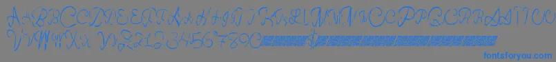 Northcowboy-Schriftart – Blaue Schriften auf grauem Hintergrund