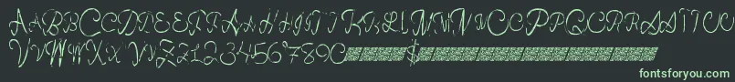 Northcowboy Font – Green Fonts on Black Background