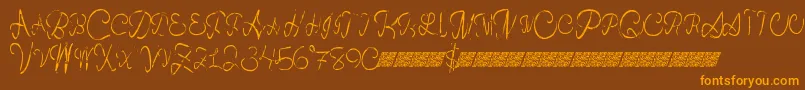 Northcowboy Font – Orange Fonts on Brown Background