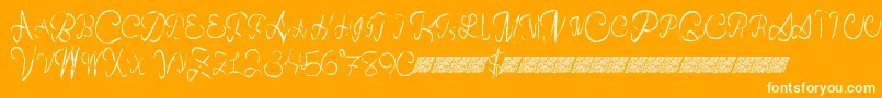 Northcowboy-Schriftart – Weiße Schriften auf orangefarbenem Hintergrund