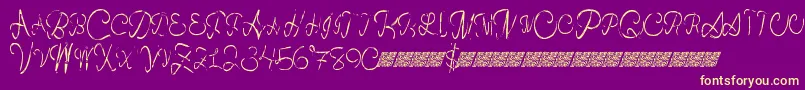 Northcowboy Font – Yellow Fonts on Purple Background