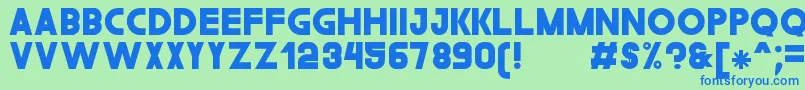 TheGouldSt Font – Blue Fonts on Green Background
