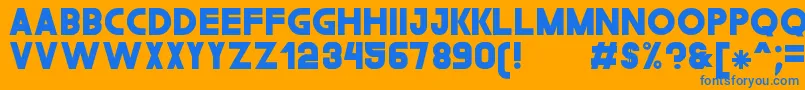 TheGouldSt Font – Blue Fonts on Orange Background