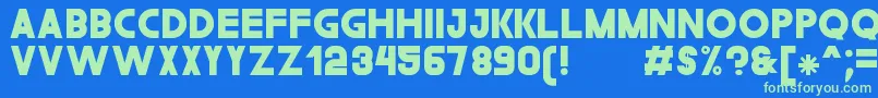 TheGouldSt Font – Green Fonts on Blue Background