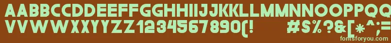 TheGouldSt Font – Green Fonts on Brown Background