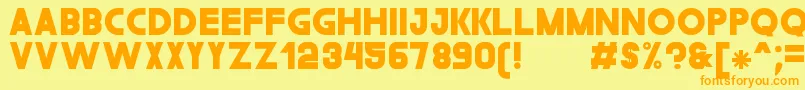 TheGouldSt Font – Orange Fonts on Yellow Background