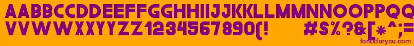TheGouldSt Font – Purple Fonts on Orange Background