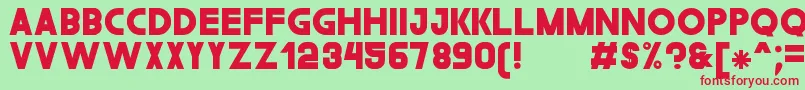 TheGouldSt-fontti – punaiset fontit vihreällä taustalla