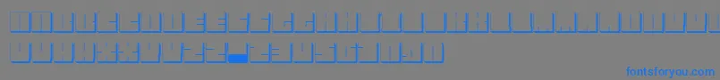 フォントBlockmanOutlined – 灰色の背景に青い文字