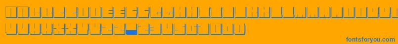BlockmanOutlined Font – Blue Fonts on Orange Background