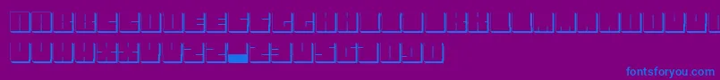 Шрифт BlockmanOutlined – синие шрифты на фиолетовом фоне