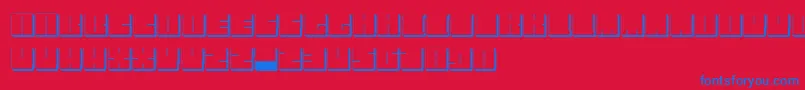BlockmanOutlined Font – Blue Fonts on Red Background