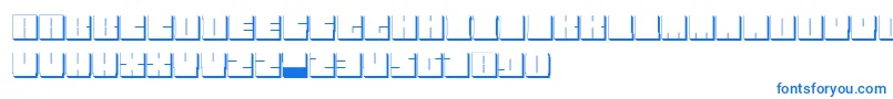 BlockmanOutlined Font – Blue Fonts on White Background