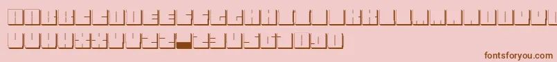 BlockmanOutlined Font – Brown Fonts on Pink Background