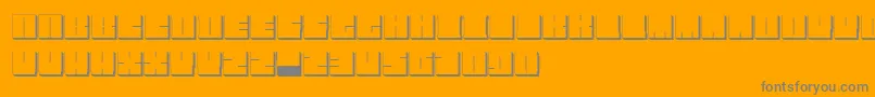 BlockmanOutlined Font – Gray Fonts on Orange Background