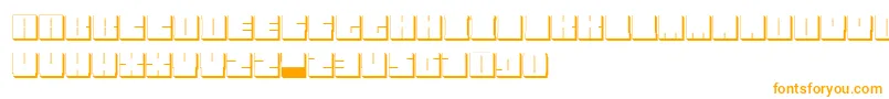 BlockmanOutlined Font – Orange Fonts on White Background