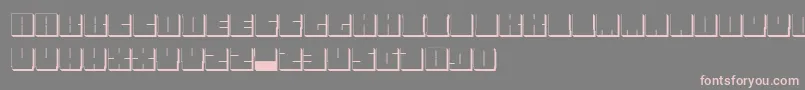 BlockmanOutlined Font – Pink Fonts on Gray Background