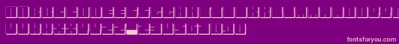 BlockmanOutlined Font – Pink Fonts on Purple Background
