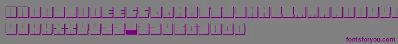 Шрифт BlockmanOutlined – фиолетовые шрифты на сером фоне