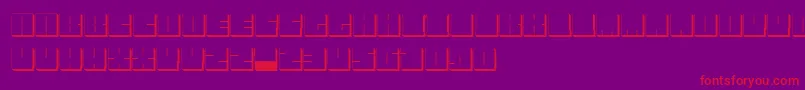 フォントBlockmanOutlined – 紫の背景に赤い文字